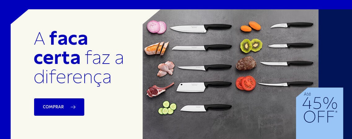 A faca certa faz a diferença — facas Tramontina