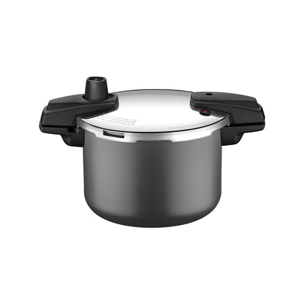 Panela de Pressão Tramontina Arizona Induction em Alumínio com Revestimento Interno e Externo em Antiaderente Starflon Max Titânio 20 cm 4,5 L
