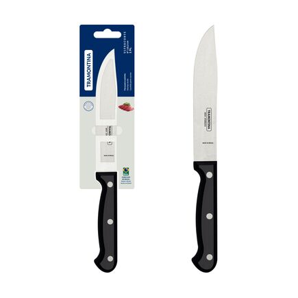 Faca para Cozinha Tramontina Ultracorte com Lâmina em Aço Inox e Cabo de Polipropileno Preto 6