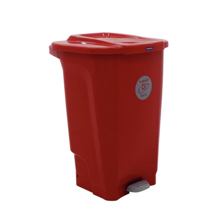 Lixeira Tramontina T-Force Coleta Seletiva em Polipropileno Vermelho 100 L