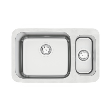 Cuba de Cozinha Tramontina Dora Duo 1.5C 40BL em Aço Inox Escovado